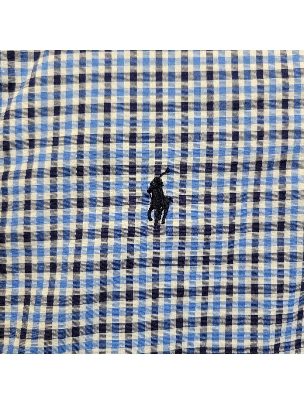Ralph Lauren Blue Plaid Boy's Sz L Button-Down